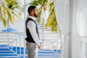 grand cayman wedding kaibo rum point first look