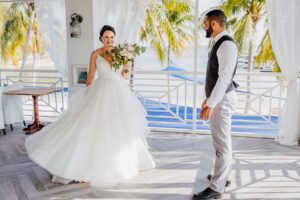 grand cayman wedding kaibo rum point first look