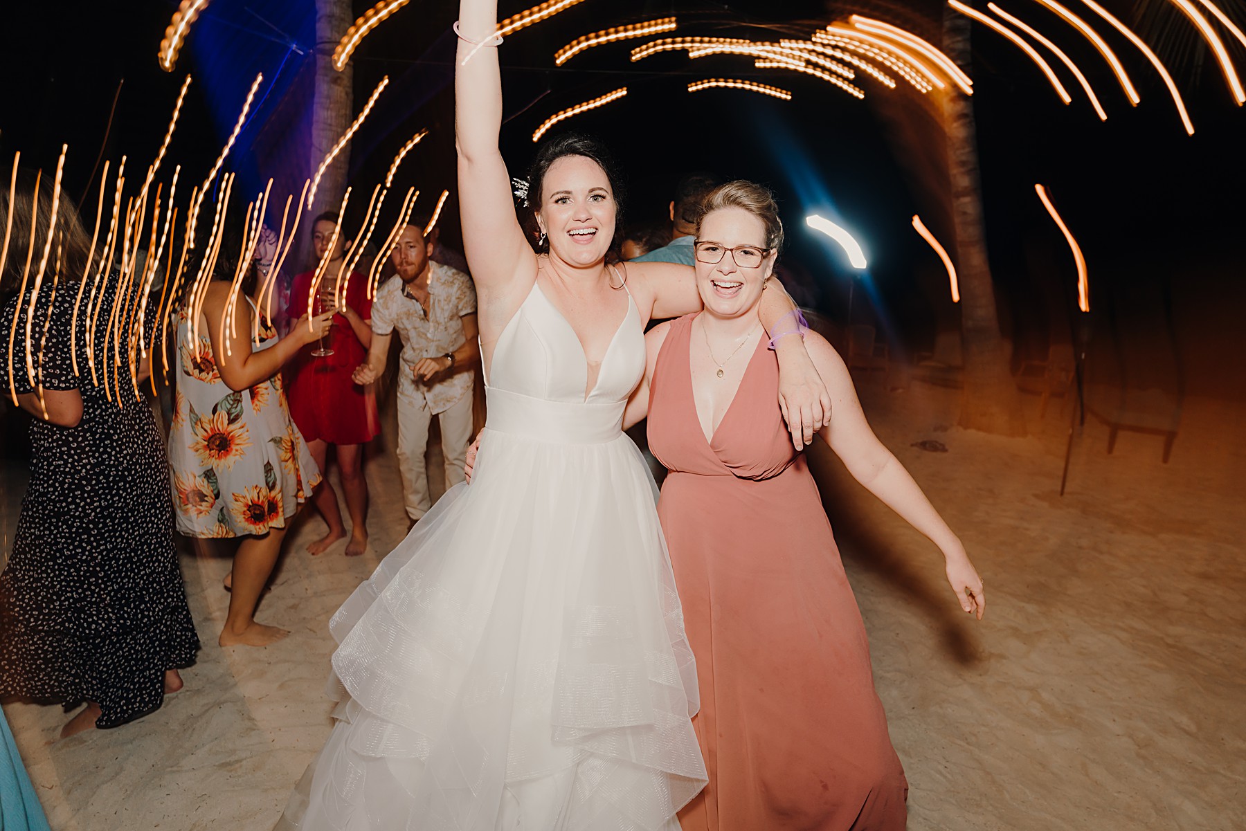 grand cayman wedding kaibo rum point sparkler dance