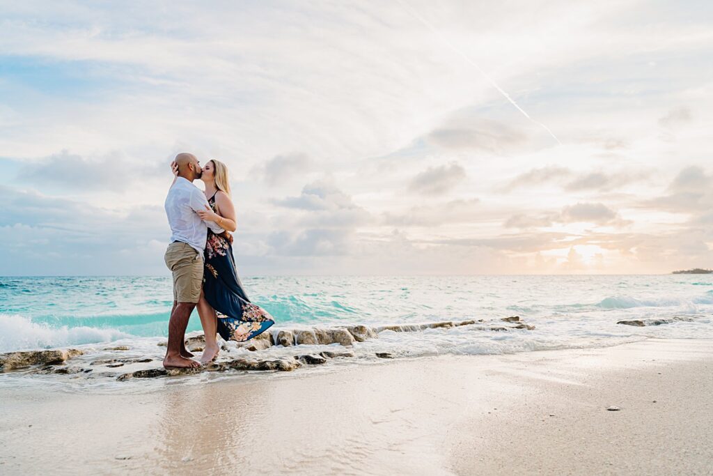 cayman islands seven mile beach couple engagement photography