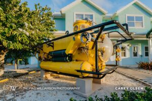 east end yellow submarine historic cayman islands stock photography