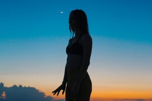 seven mile beach yoga portrait cayman islands photography