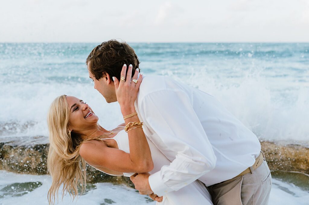 cemetery beach grand cayman couple engagement