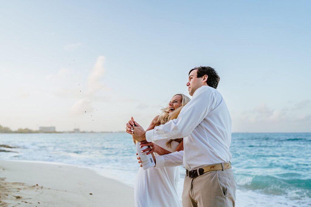 cemetery beach grand cayman couple engagement