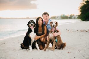 auckland couple photographer dog beach