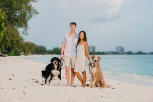 auckland couple photographer dog beach