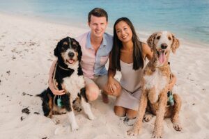 auckland couple photographer dog beach